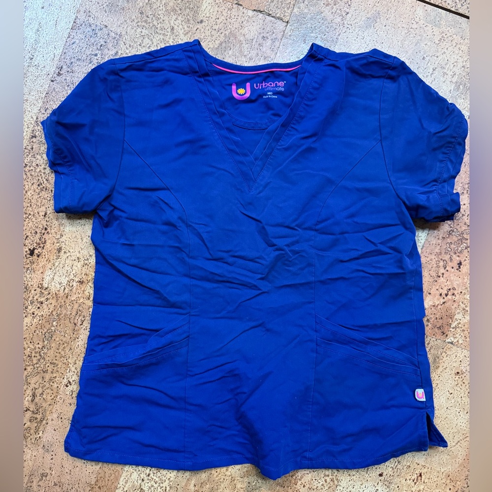 Royal Blue Scrub Top